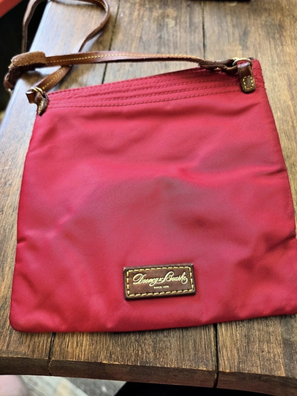 Dooney & Bourke Nylon North South Triple Zip Pink Crossbody Bag